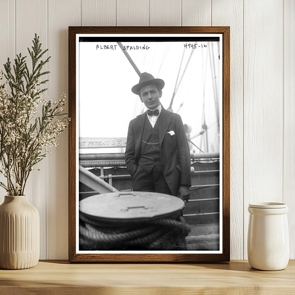 1921 Portrait of Violin Virtuoso Albert Spalding