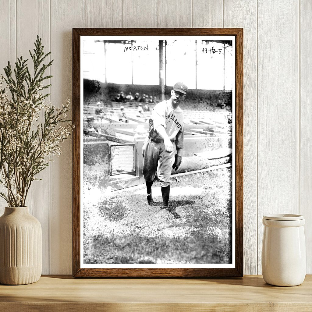 1918 Cleveland Baseball Star: Guy Morton, Sr. Portrait