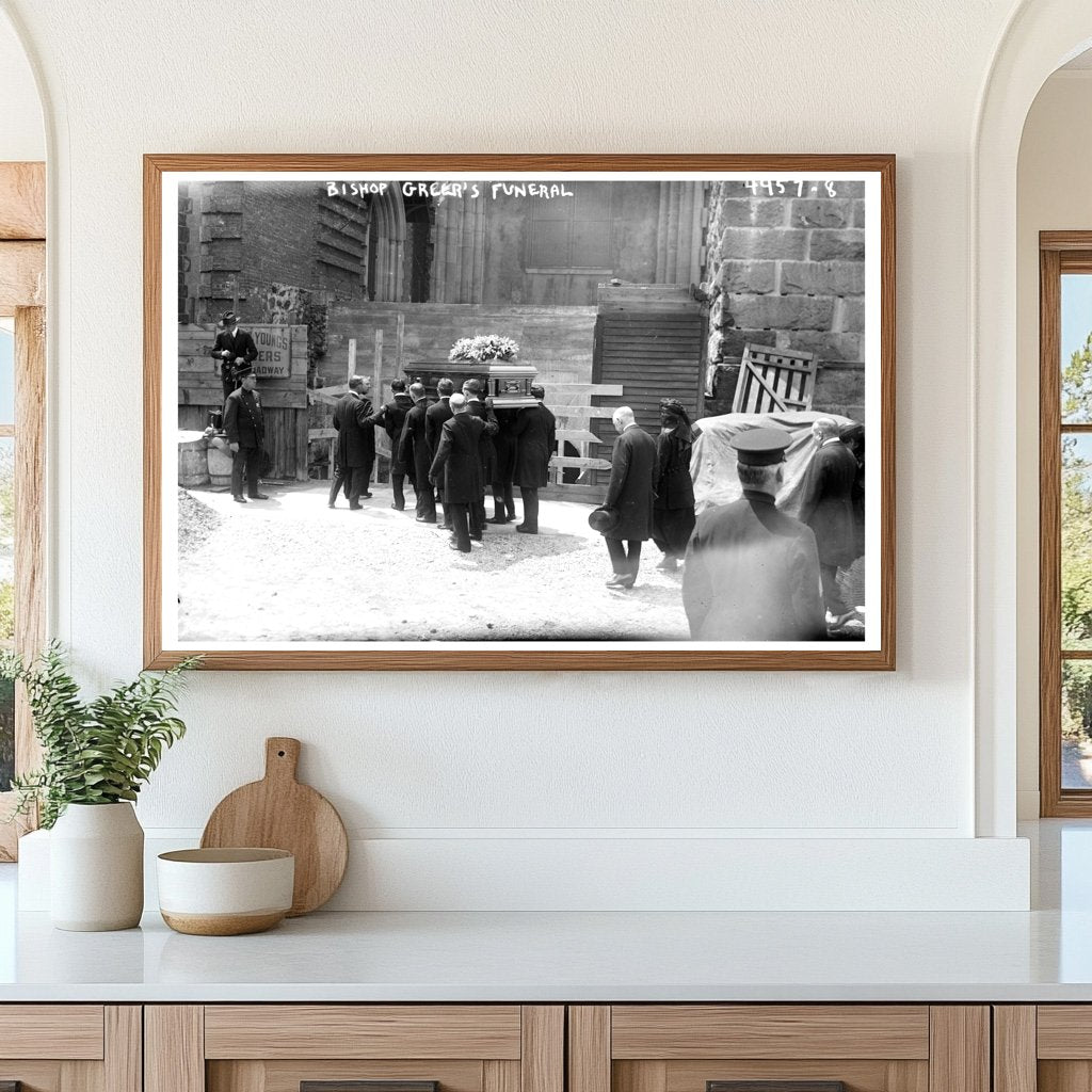 1919 Episcopal Bishop Greers Historic Funeral Scene