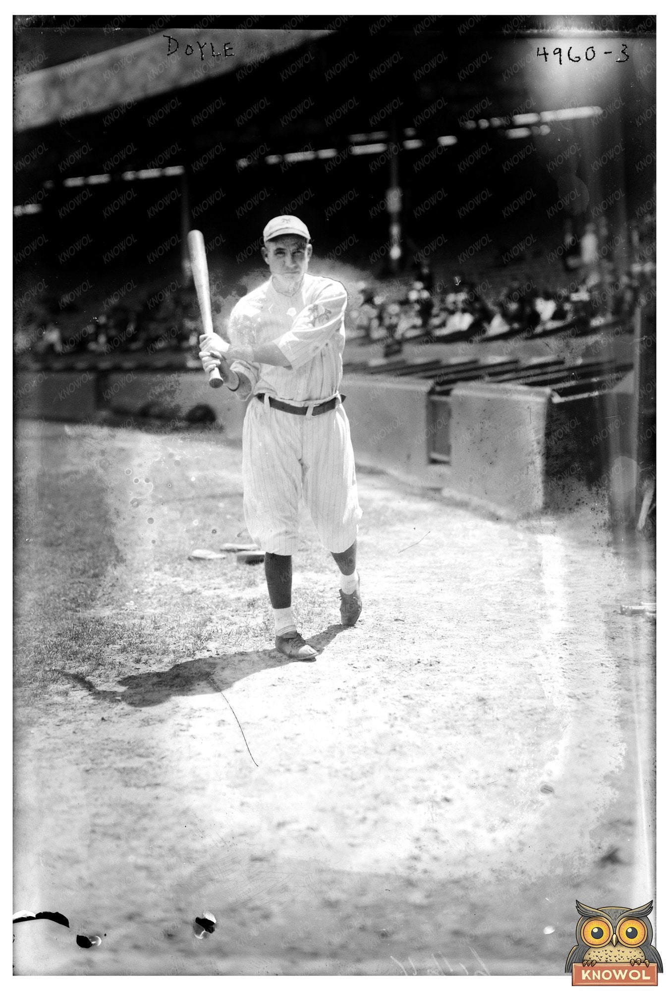 Vintage 1918 New York NL Baseball Star in Action