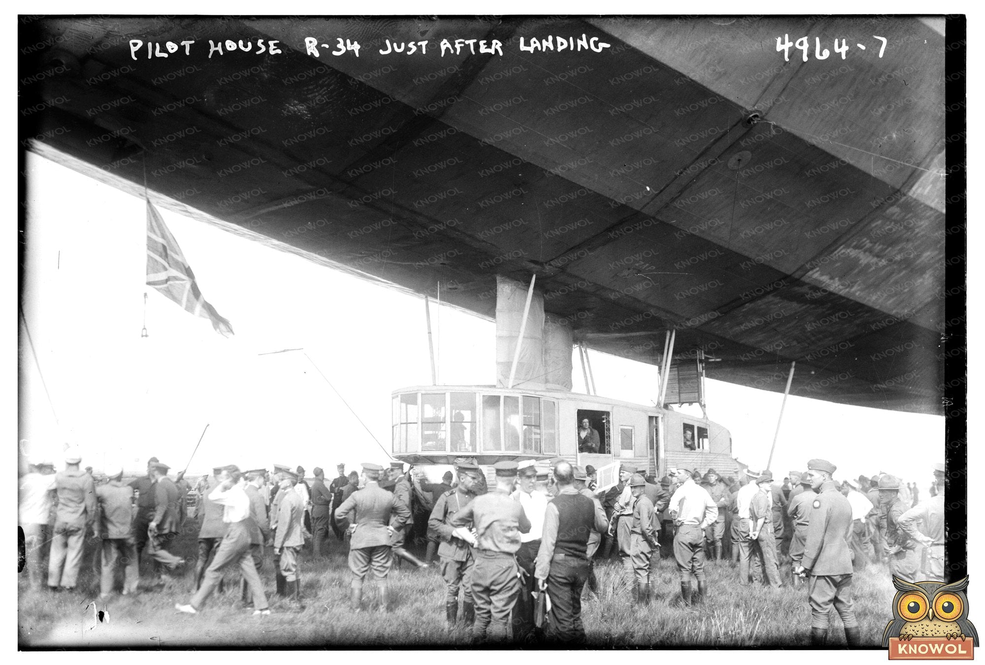Historic R-34 Airship Pilot House After Landing in 1919