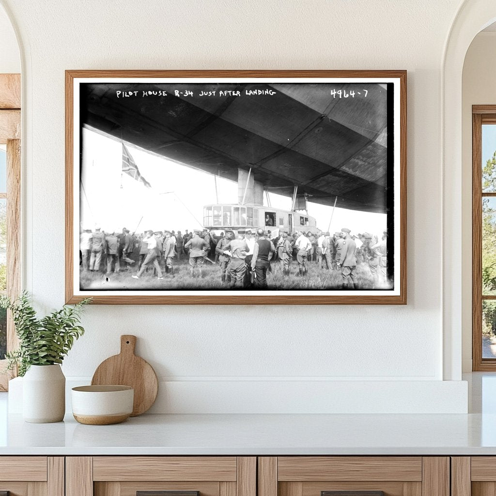 Historic R-34 Airship Pilot House After Landing in 1919