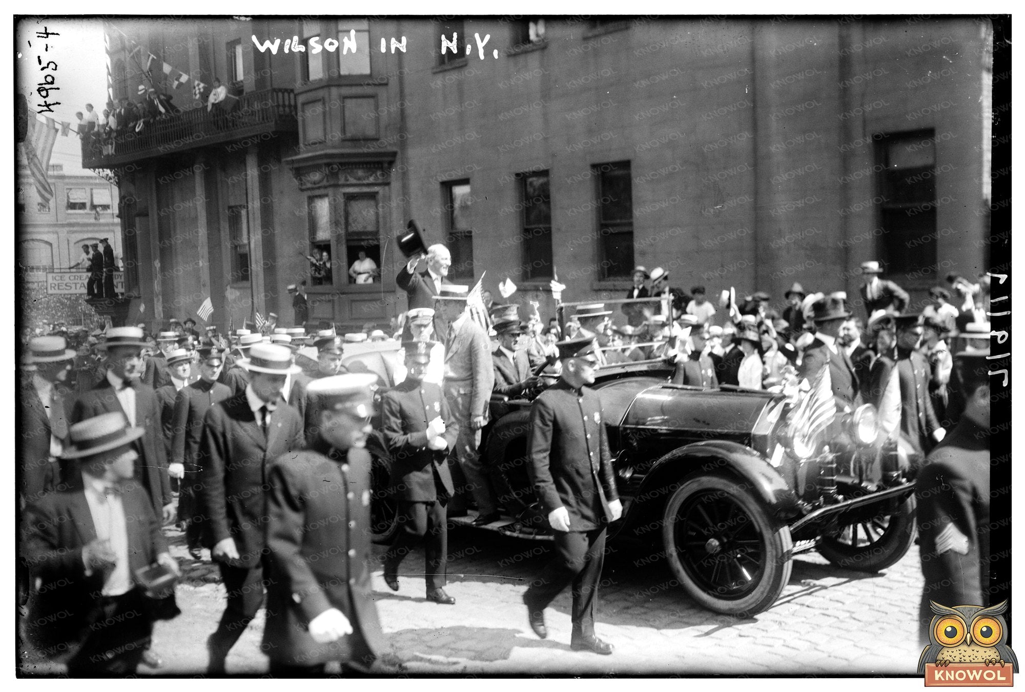 Historic New York Scene with Wilson, 1915-1920