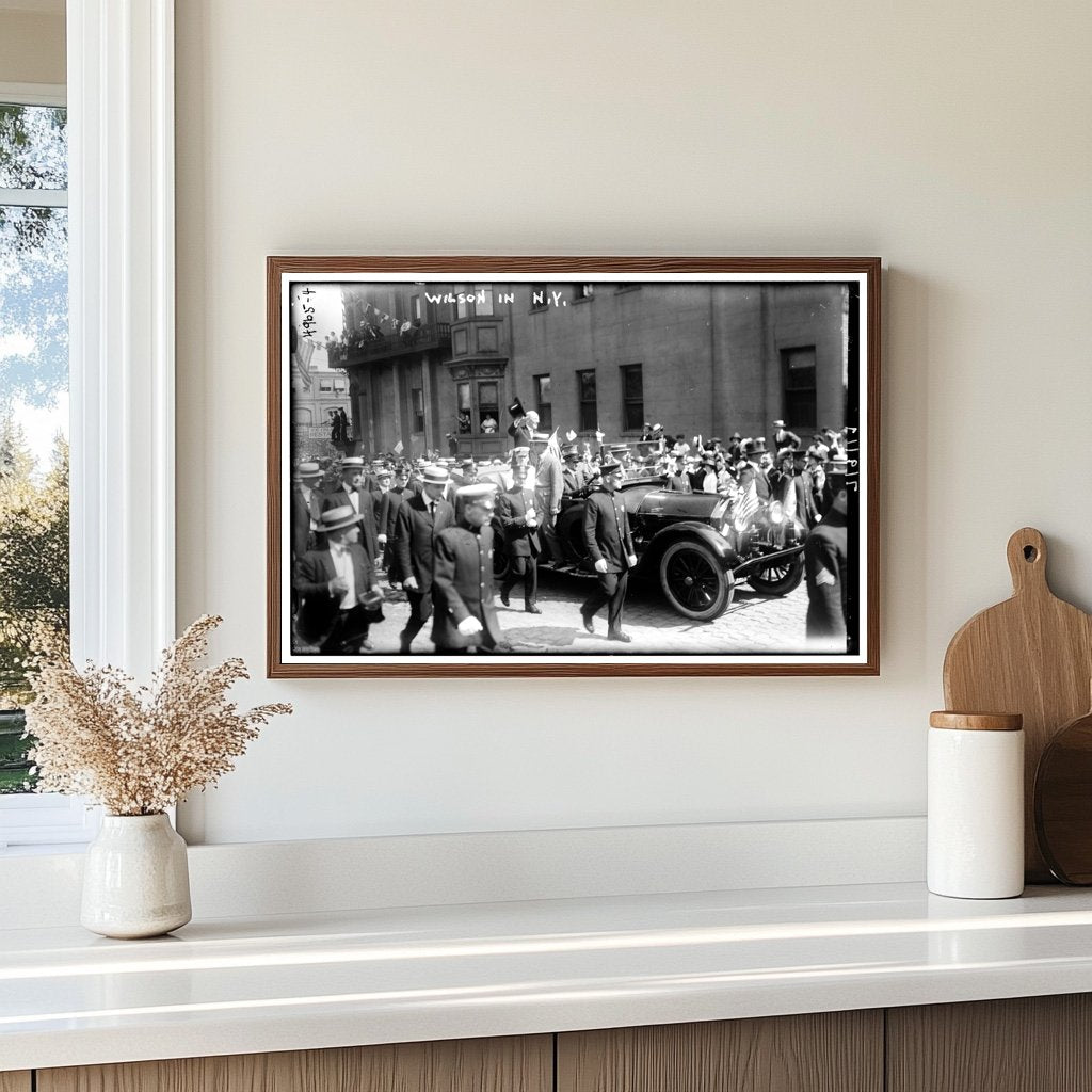 Historic New York Scene with Wilson, 1915-1920