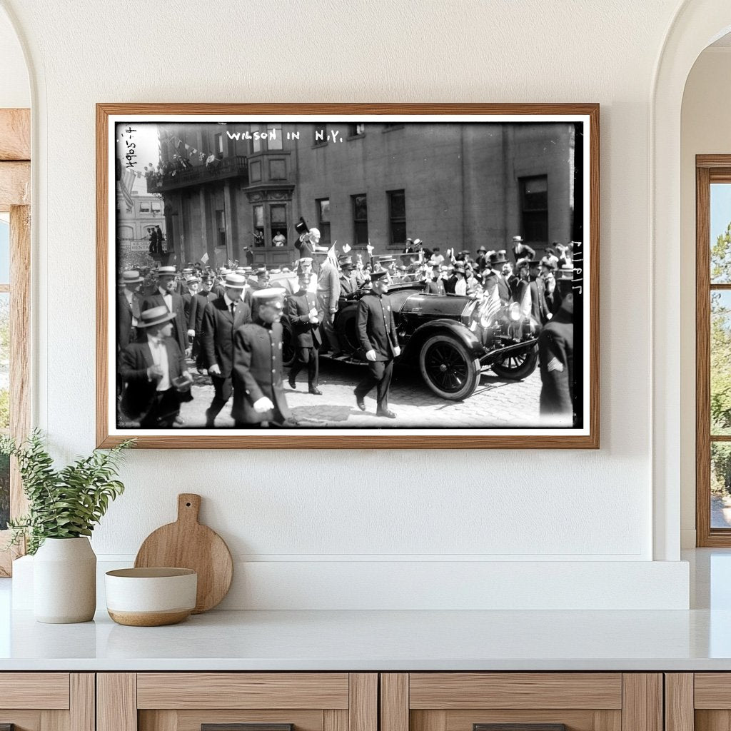 Historic New York Scene with Wilson, 1915-1920