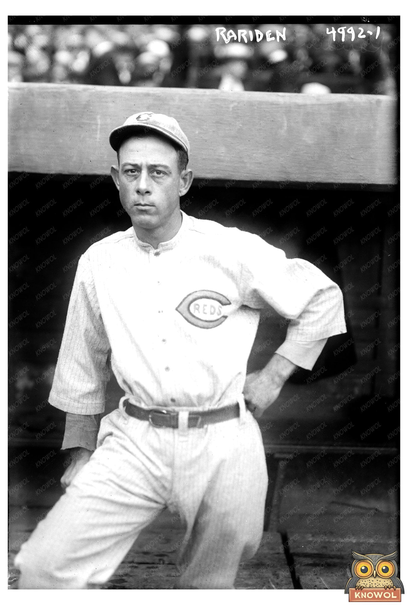 1919 Cincinnati Reds Baseball Star in Action