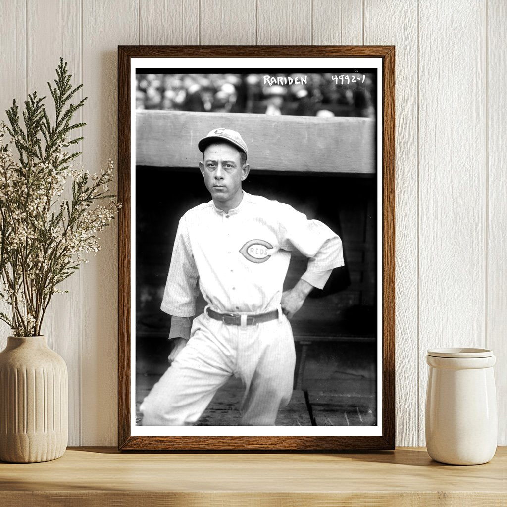 1919 Cincinnati Reds Baseball Star in Action