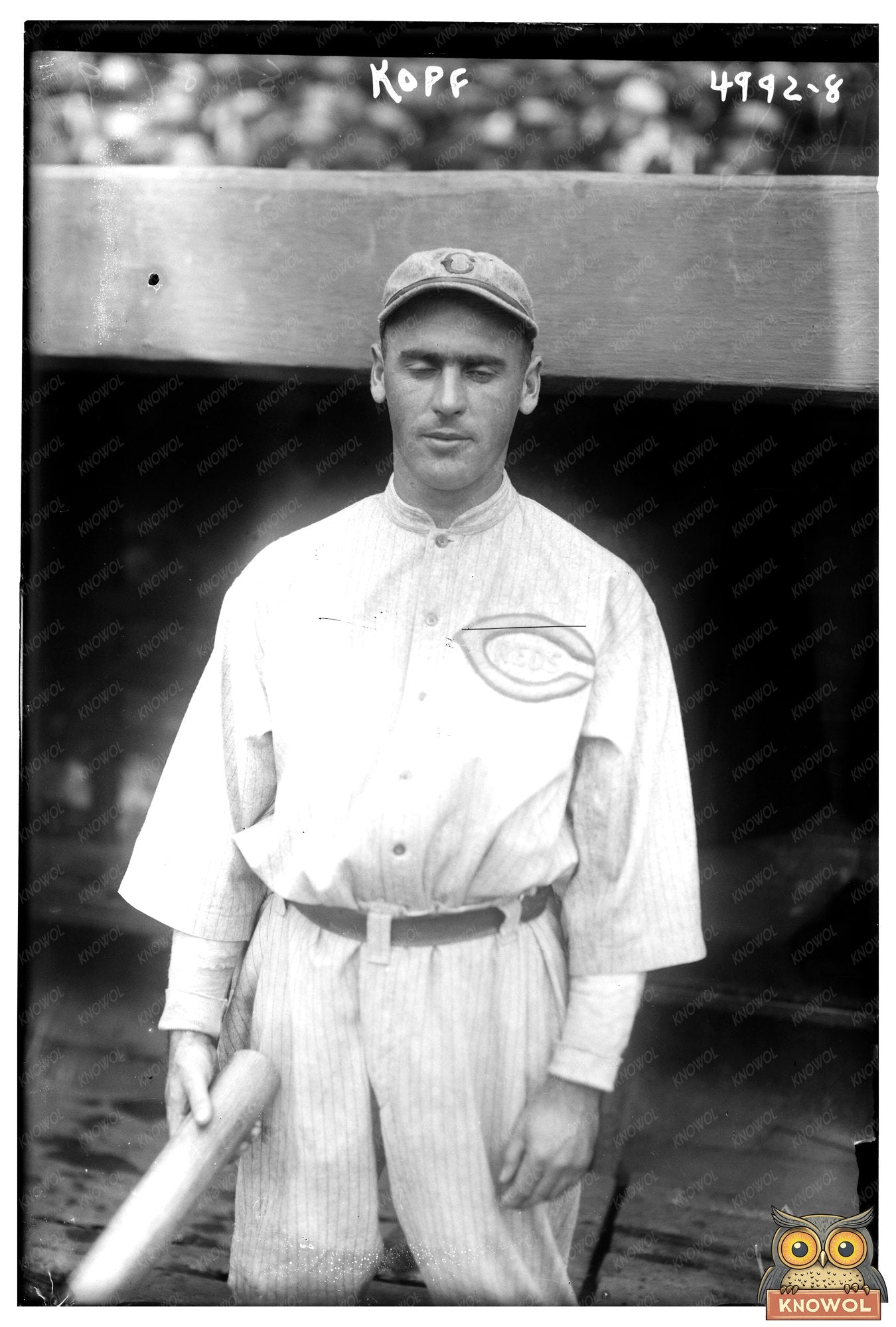 1919 Cincinnati Reds Star Larry Kopf on Field