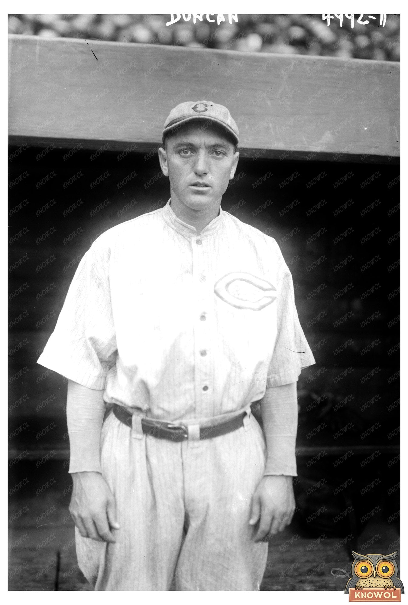 1919 Cincinnati Reds Star Player Pat Duncan Portrait