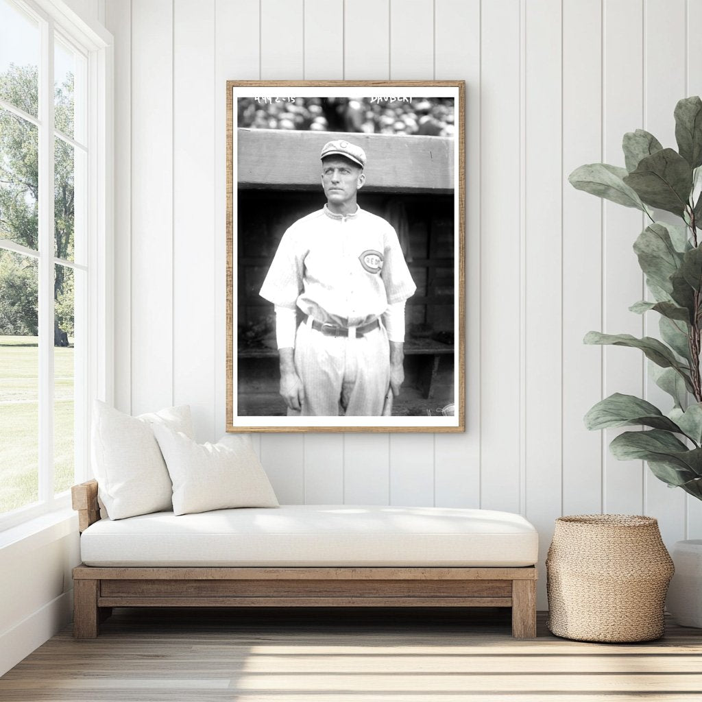 1919 Cincinnati Baseball Star in Vintage Glass Negative