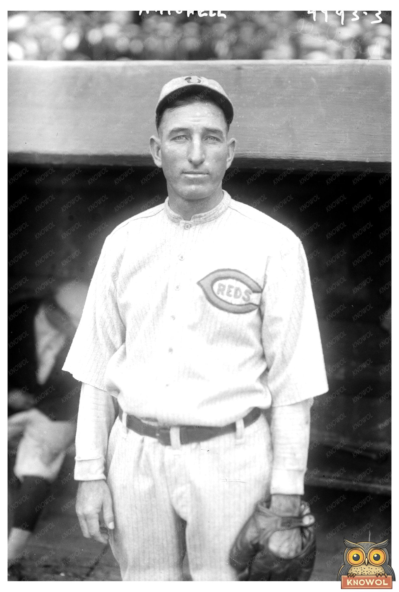 1919 Cincinnati NL Baseball Star Roy Mitchell in Action