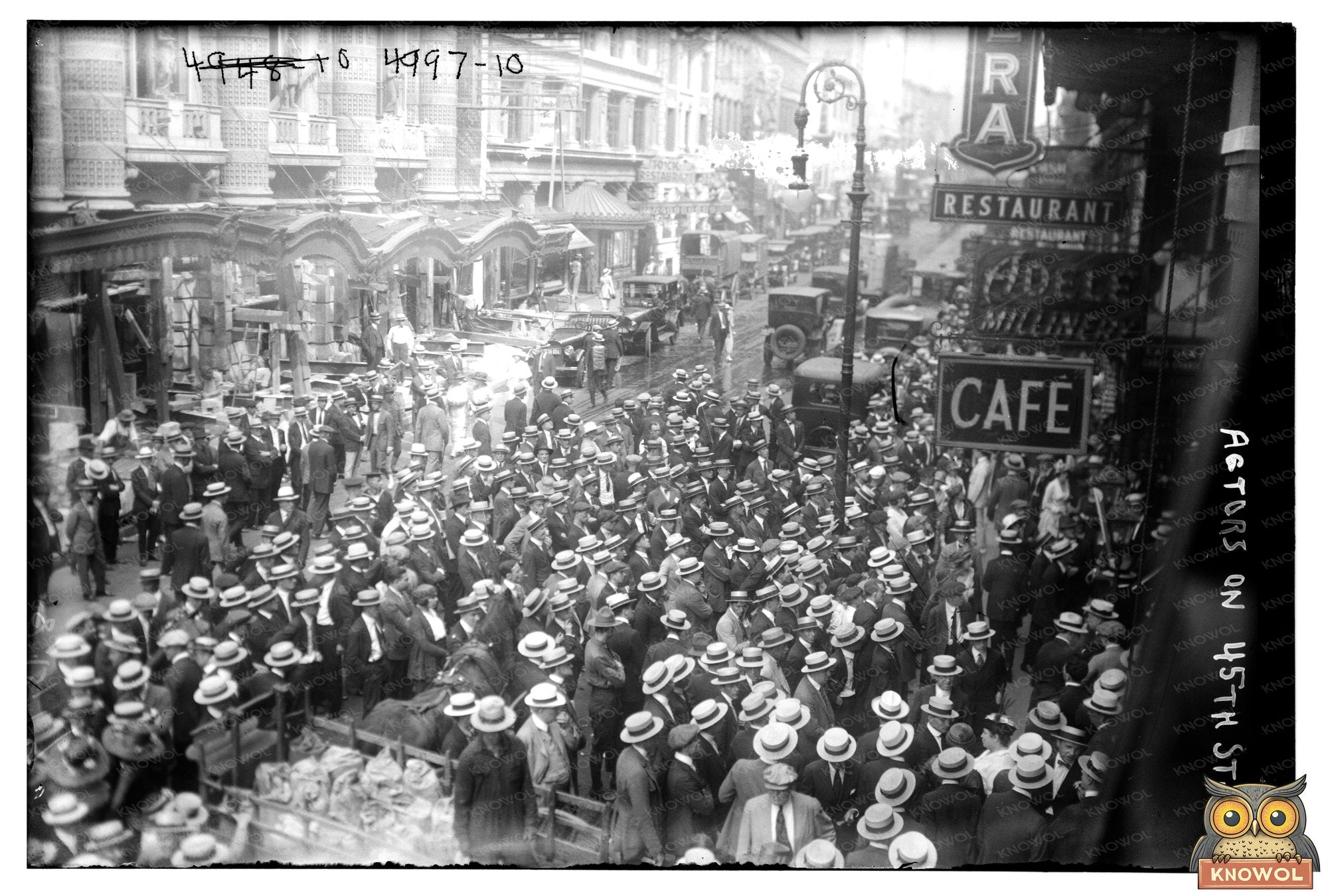 Vibrant Actors on 45th Street, NYC Circa 1915-1920