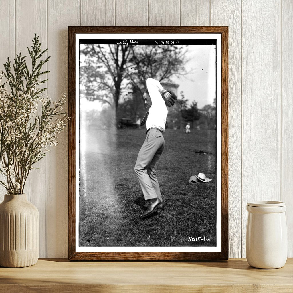 Memorable 1919 Photo of Xylophonist & Baseball Trio