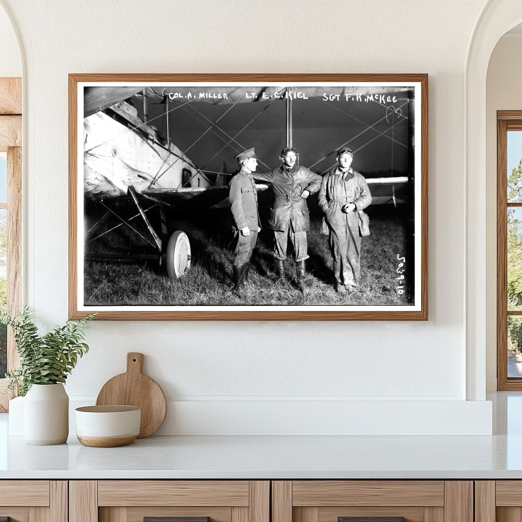 1919 Military Trio: Colonel, Lieutenant, and Sergeant