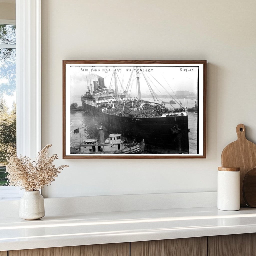 1919 Mobile Setup of the 130th Field Artillery Unit