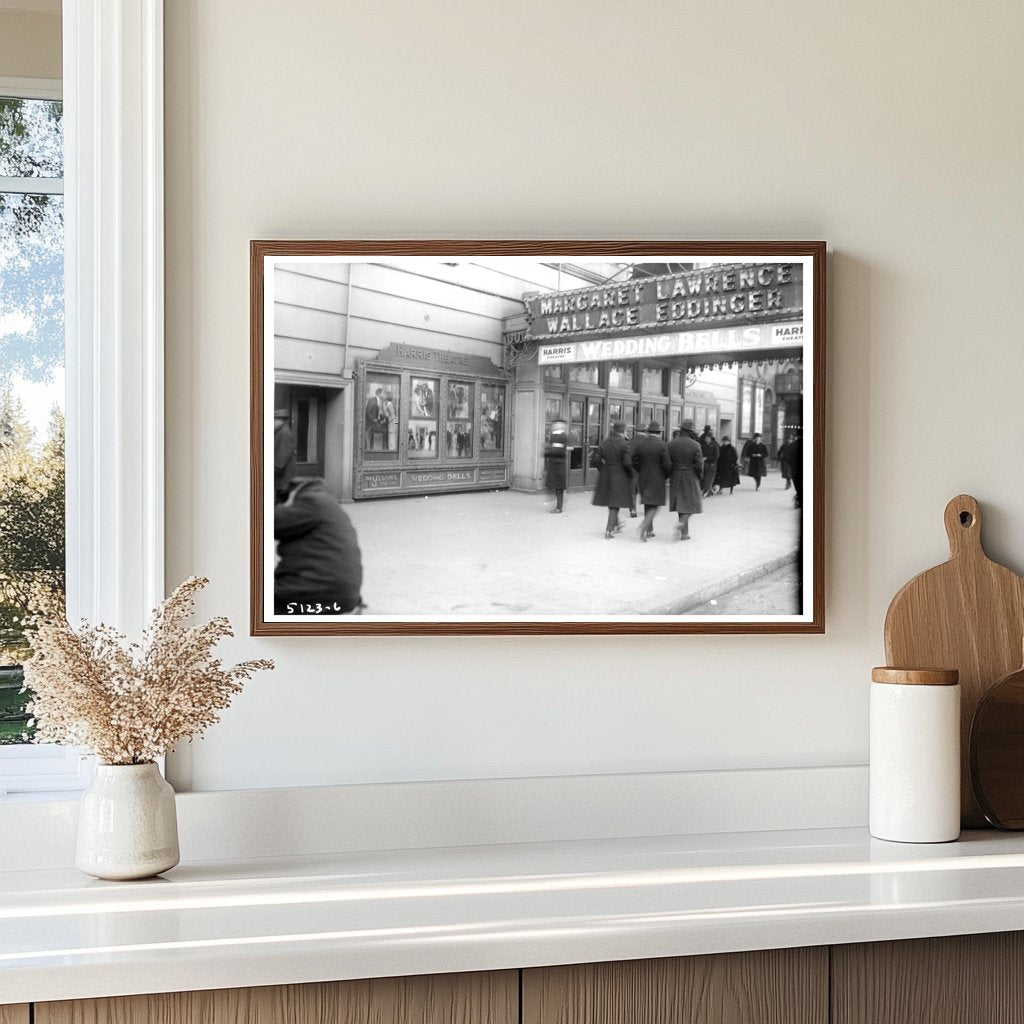 1920 Harris Theater Marquee: Celebrate Wedding Bells