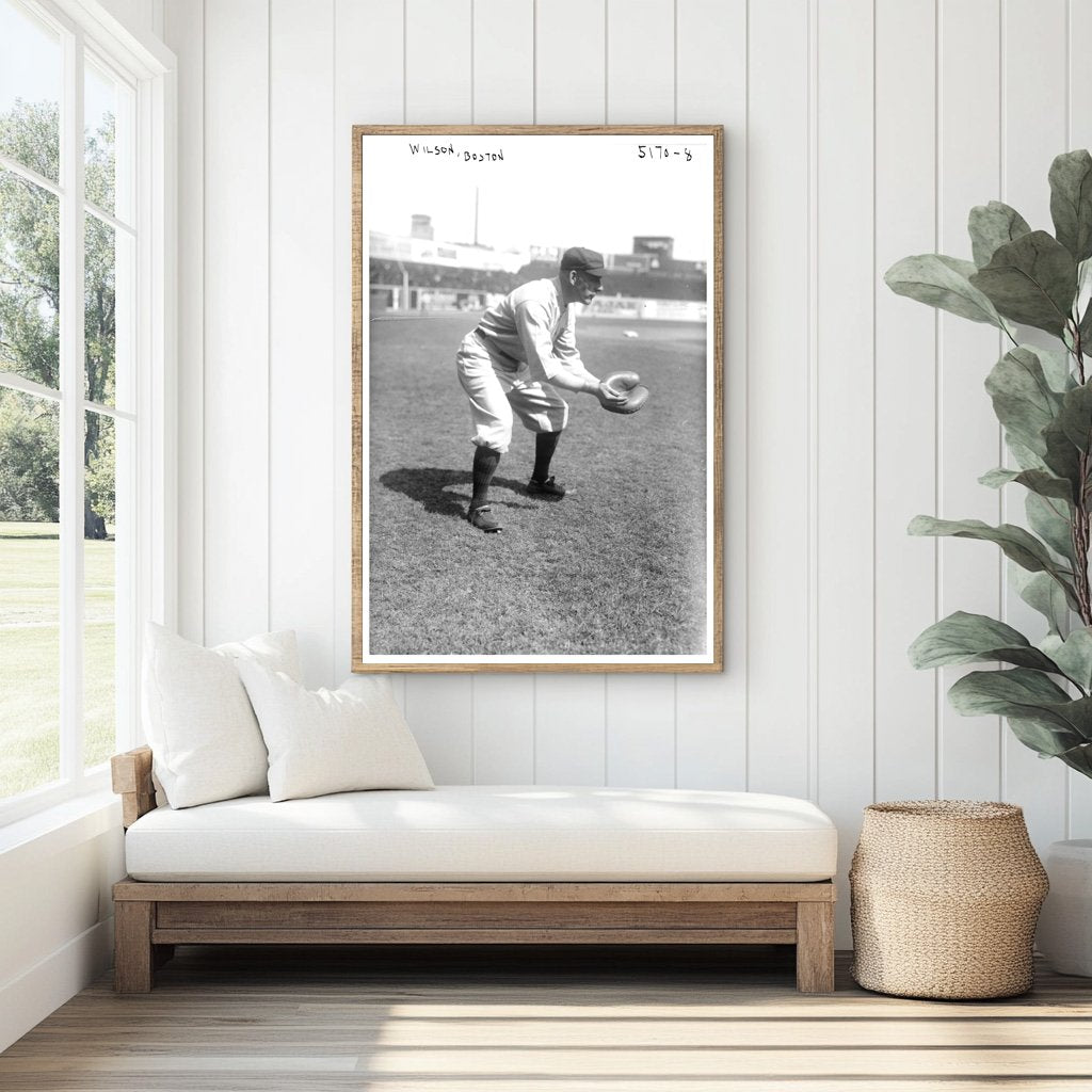 1920 Boston NL Baseball Catcher in Action