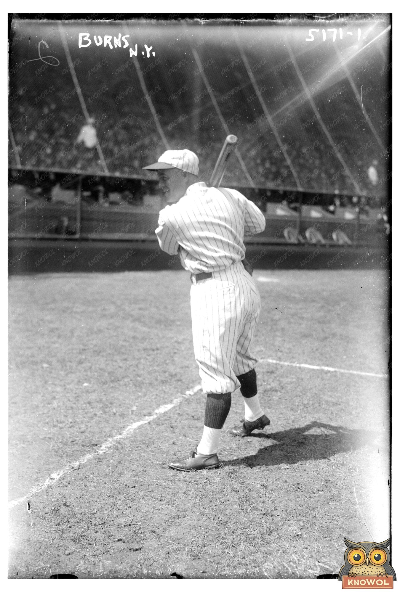 1921 Vintage Baseball Star Portrait: George J. Burns