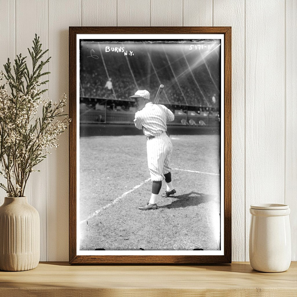 1921 Vintage Baseball Star Portrait: George J. Burns
