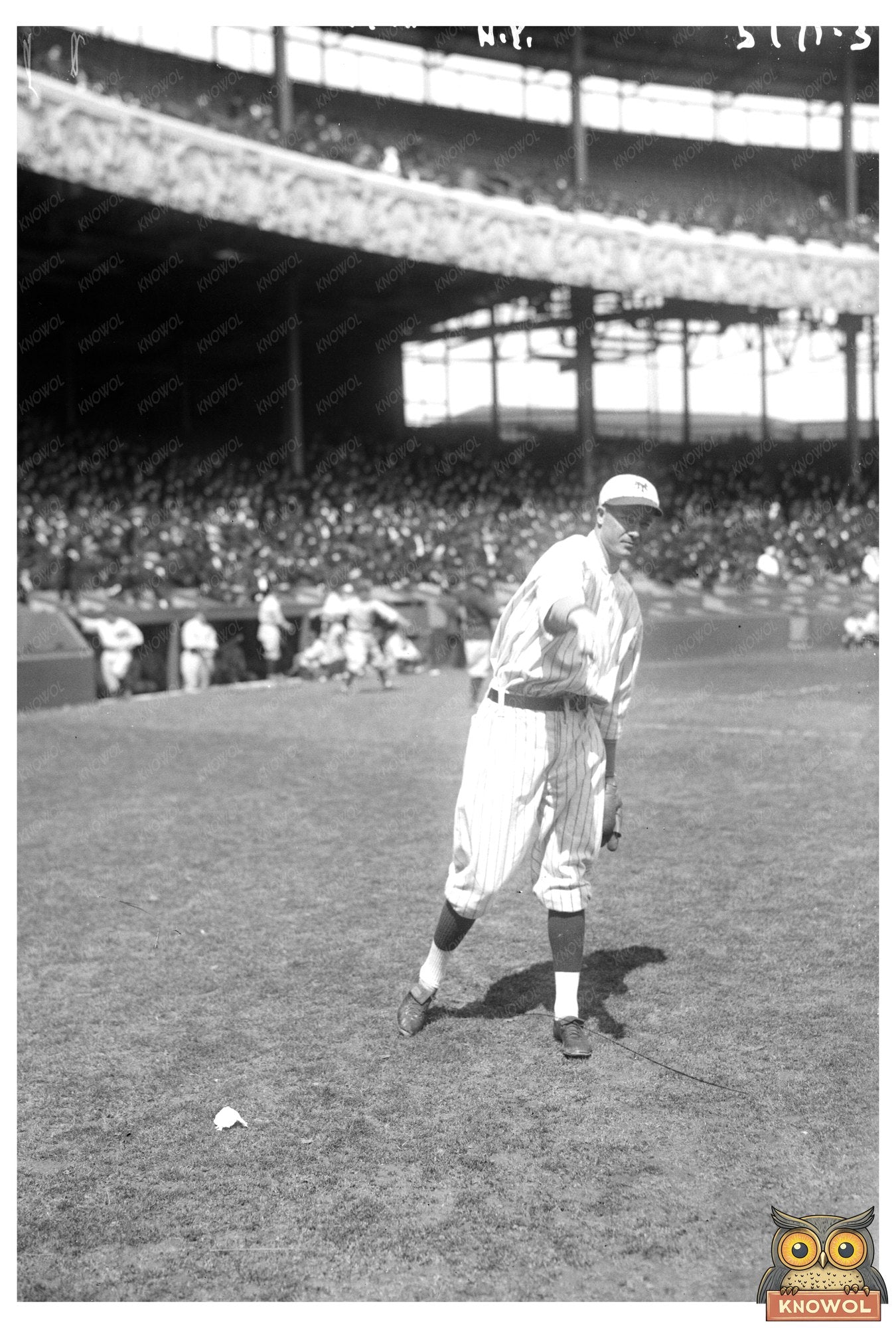 1920 Baseball Star Jesse Barnes in Action, New York