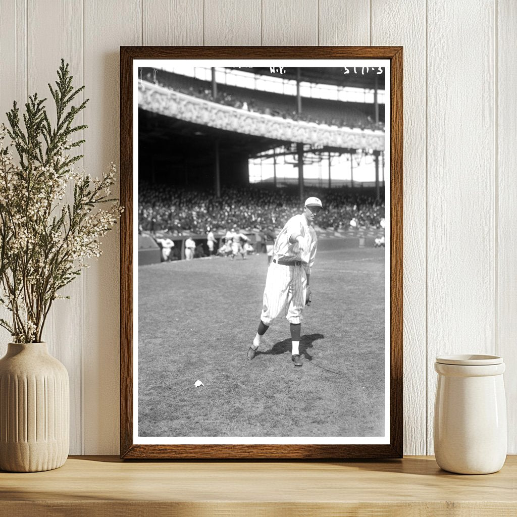 1920 Baseball Star Jesse Barnes in Action, New York