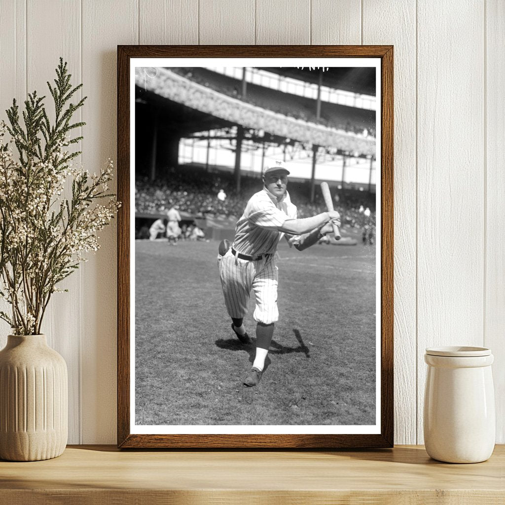 Vintage 1920 Baseball Star Captured in Action