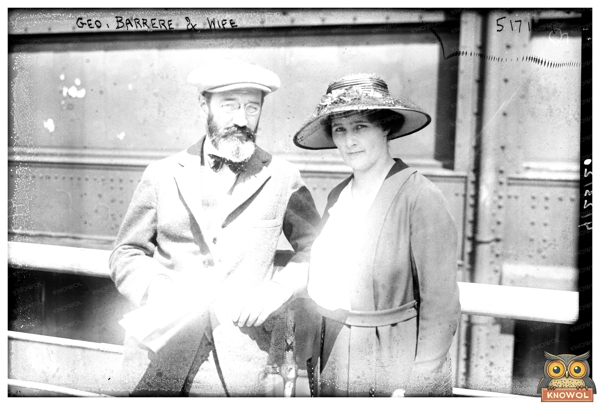 1920s Elegance: Geo. Barrere & Spouse Portrait