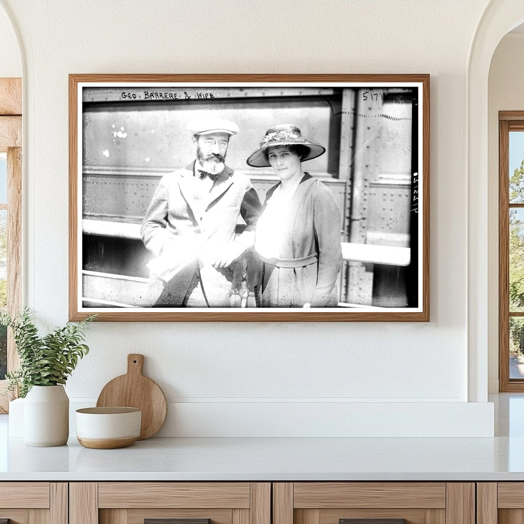 1920s Elegance: Geo. Barrere & Spouse Portrait