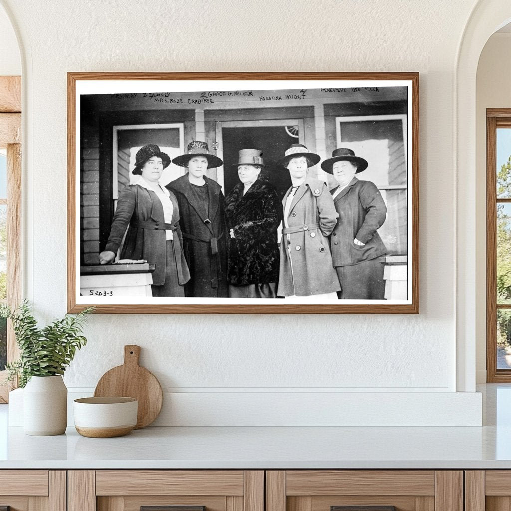 1910s Women’s Gathering: Five Friends in Profile