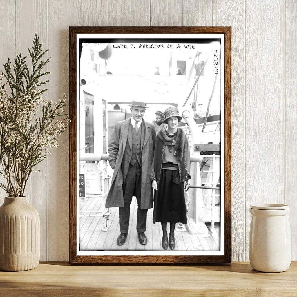 1921 Portrait of a Stylish Couple in Their Prime