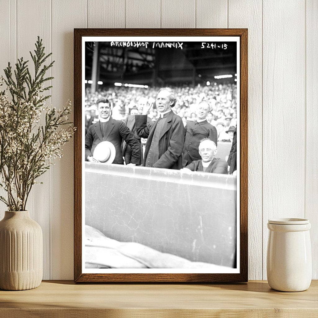 Archbishop Mannix in Action at Polo Grounds, 1920