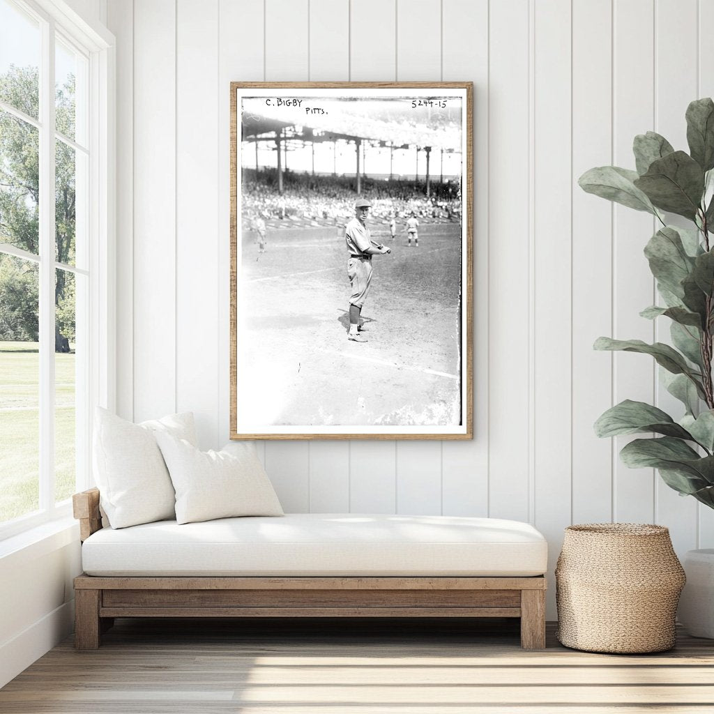 1921 Pittsburgh Pirates Baseball Star in Action