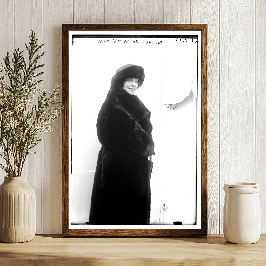 Elegant Society Portrait of Mrs. Wm. Astor Chanler