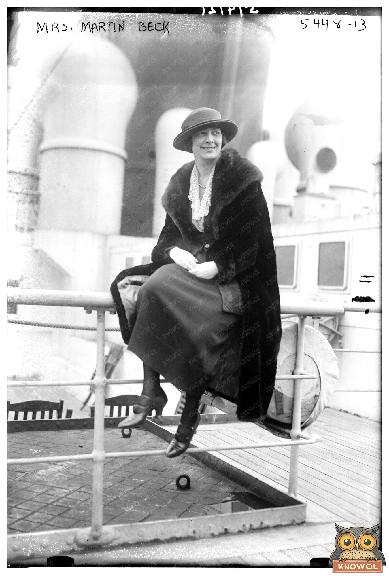 Elegant Portrait of Mrs. Martin Beck, 1920s Era