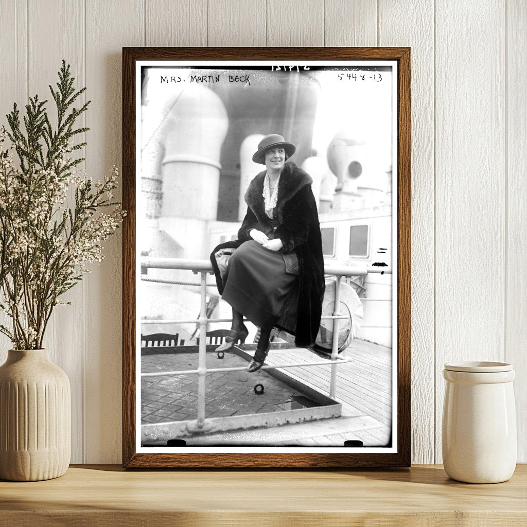 Elegant Portrait of Mrs. Martin Beck, 1920s Era