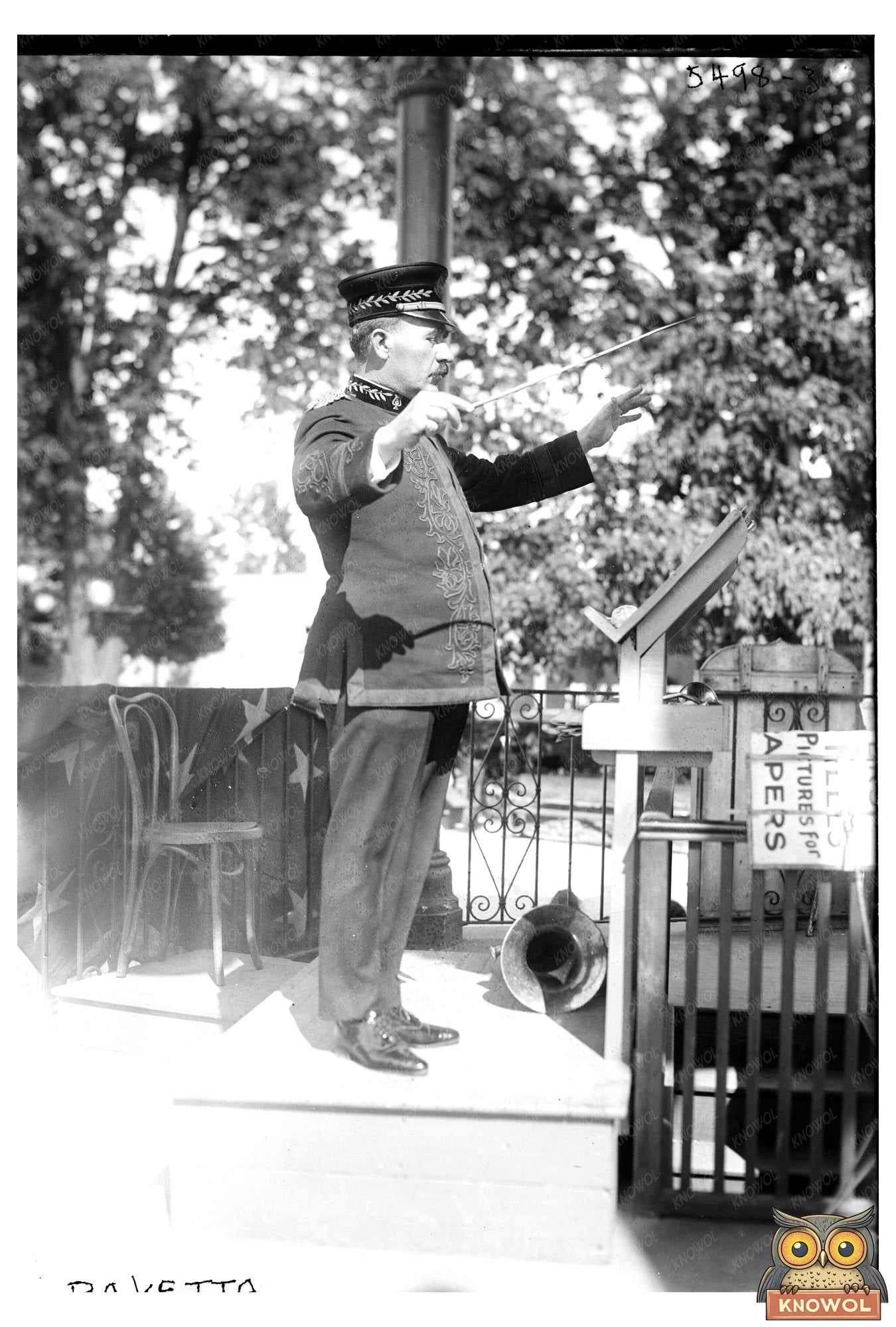 1921 Starlight Park Conductor Leading Outdoor Symphony