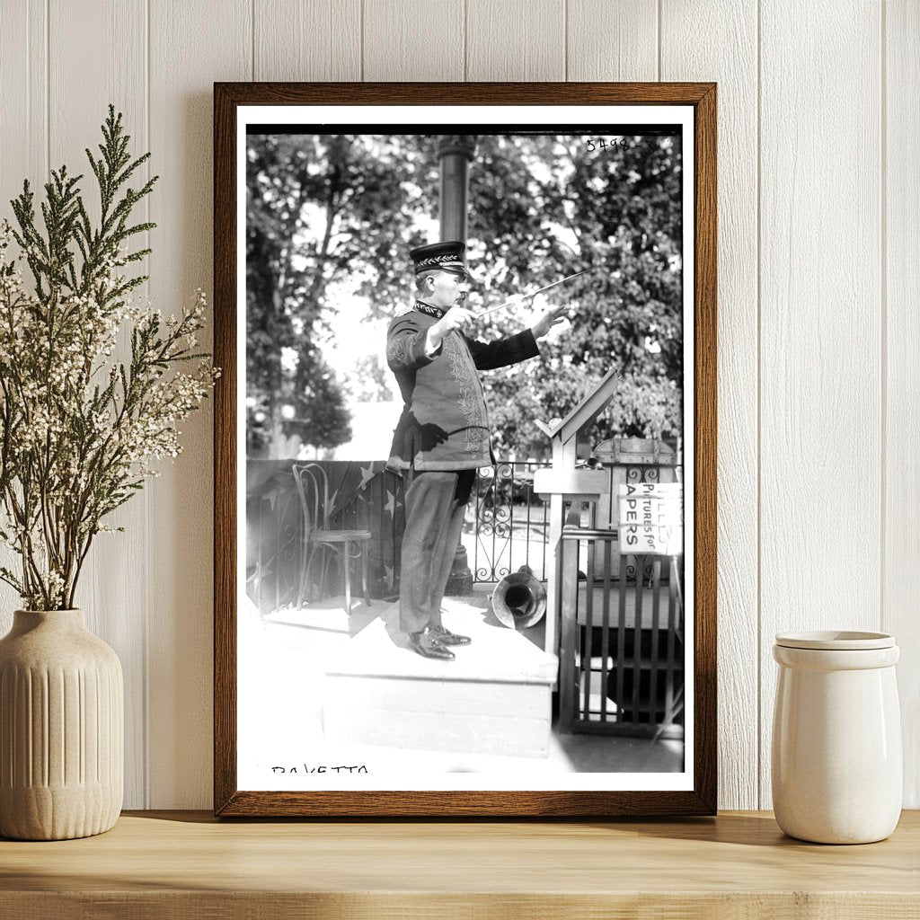 1921 Starlight Park Conductor Leading Outdoor Symphony