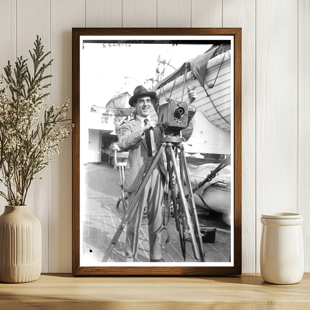 1920s News Photographer Capturing a Pivotal Moment