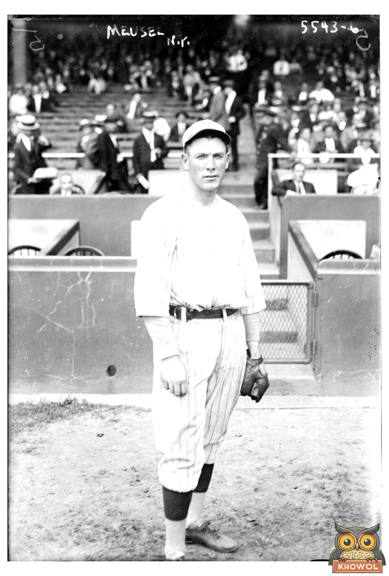 1922 New York Baseball Star Emil Meusel in Action