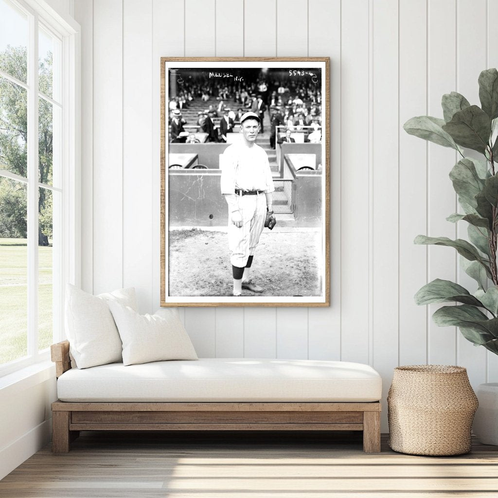 1922 New York Baseball Star Emil Meusel in Action