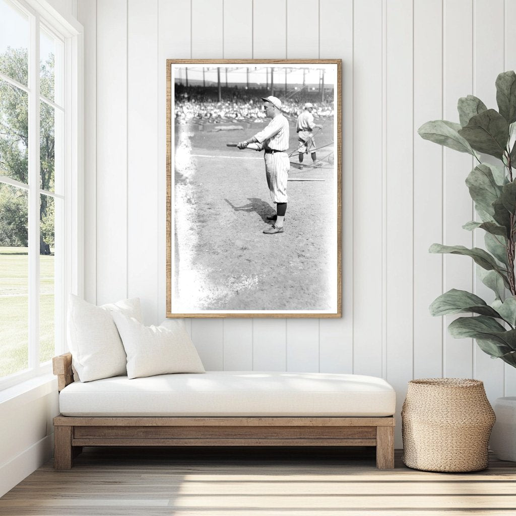 1921 New York NL Baseball Star in Action