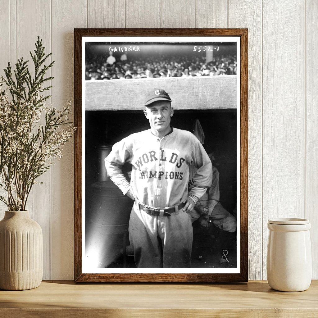 1921 Cleveland Baseball Star in Action