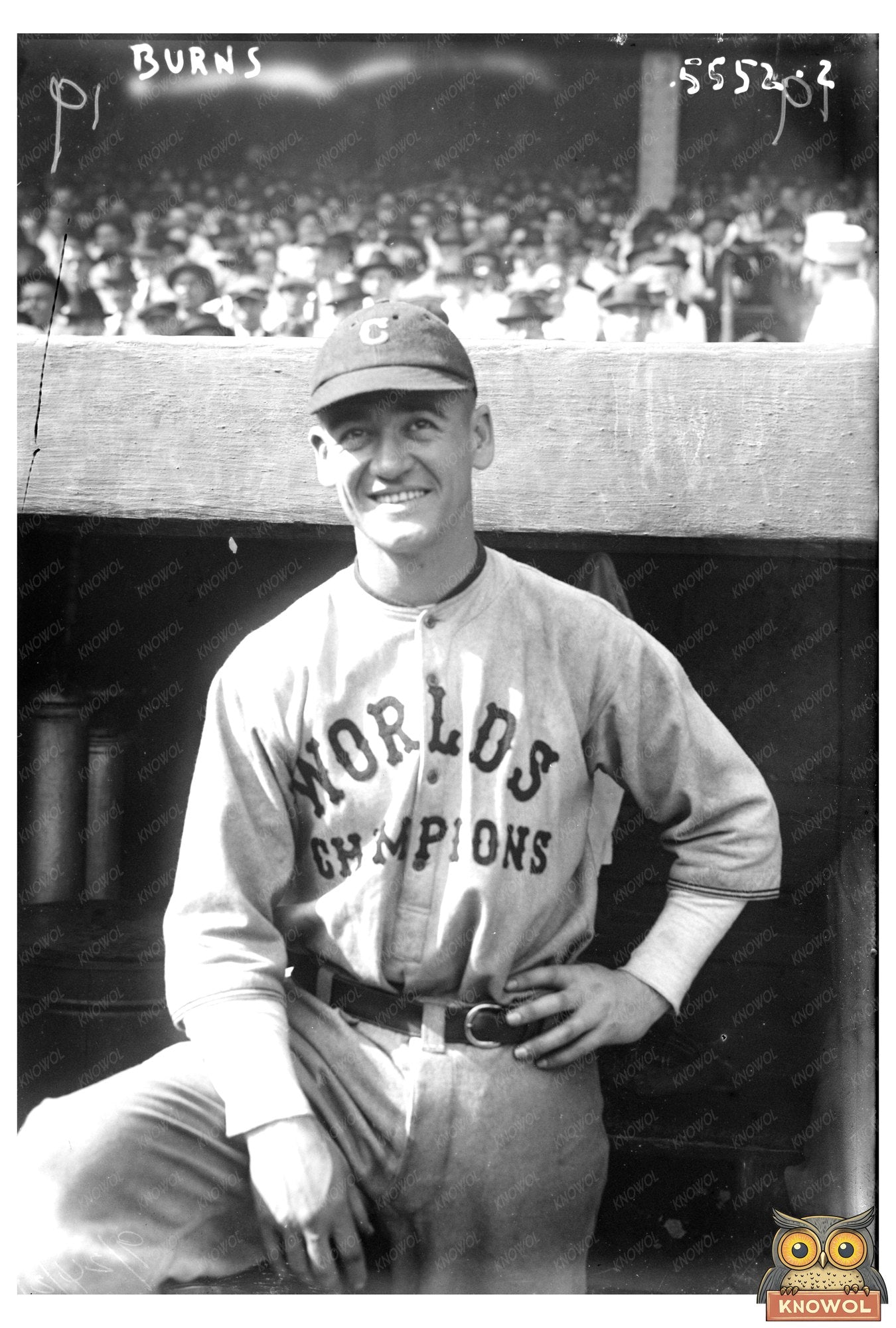 1921 Cleveland AL Baseball Star George H. Burns Photo