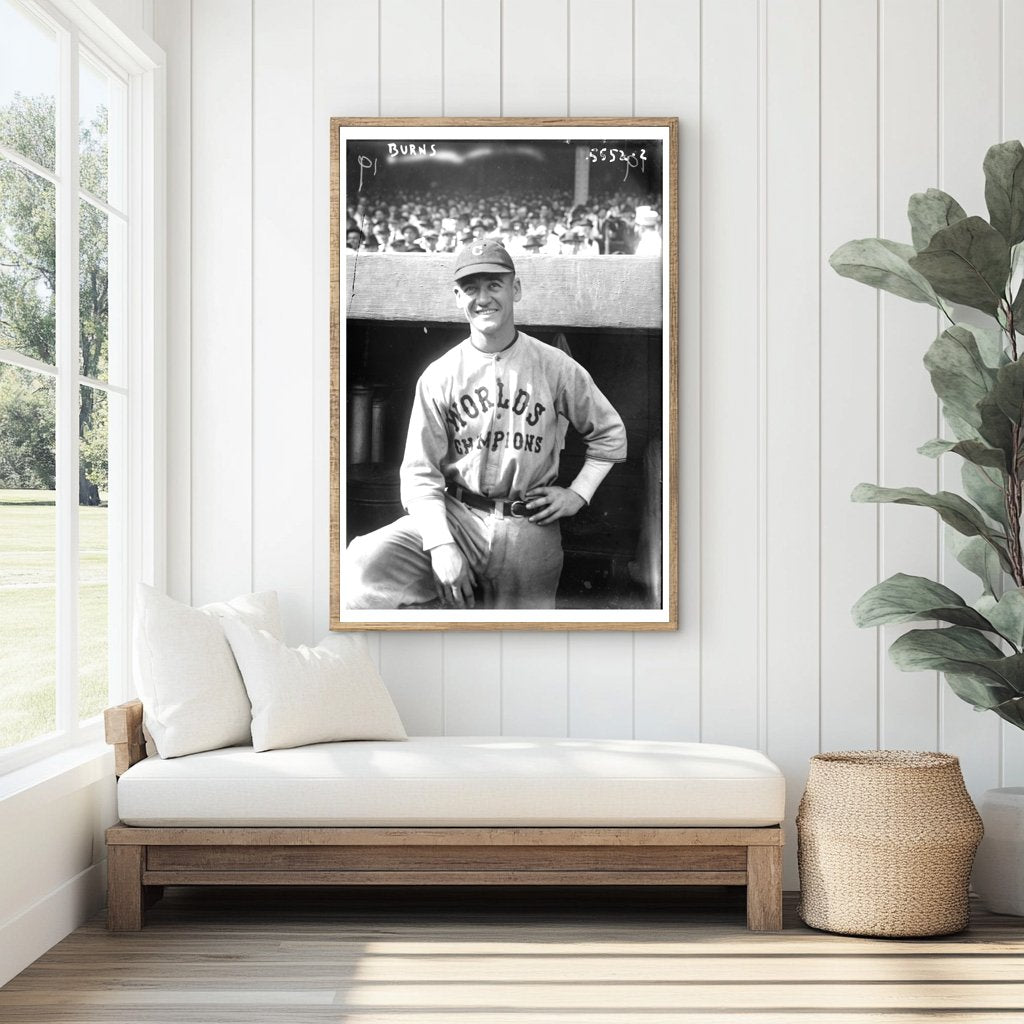 1921 Cleveland AL Baseball Star George H. Burns Photo