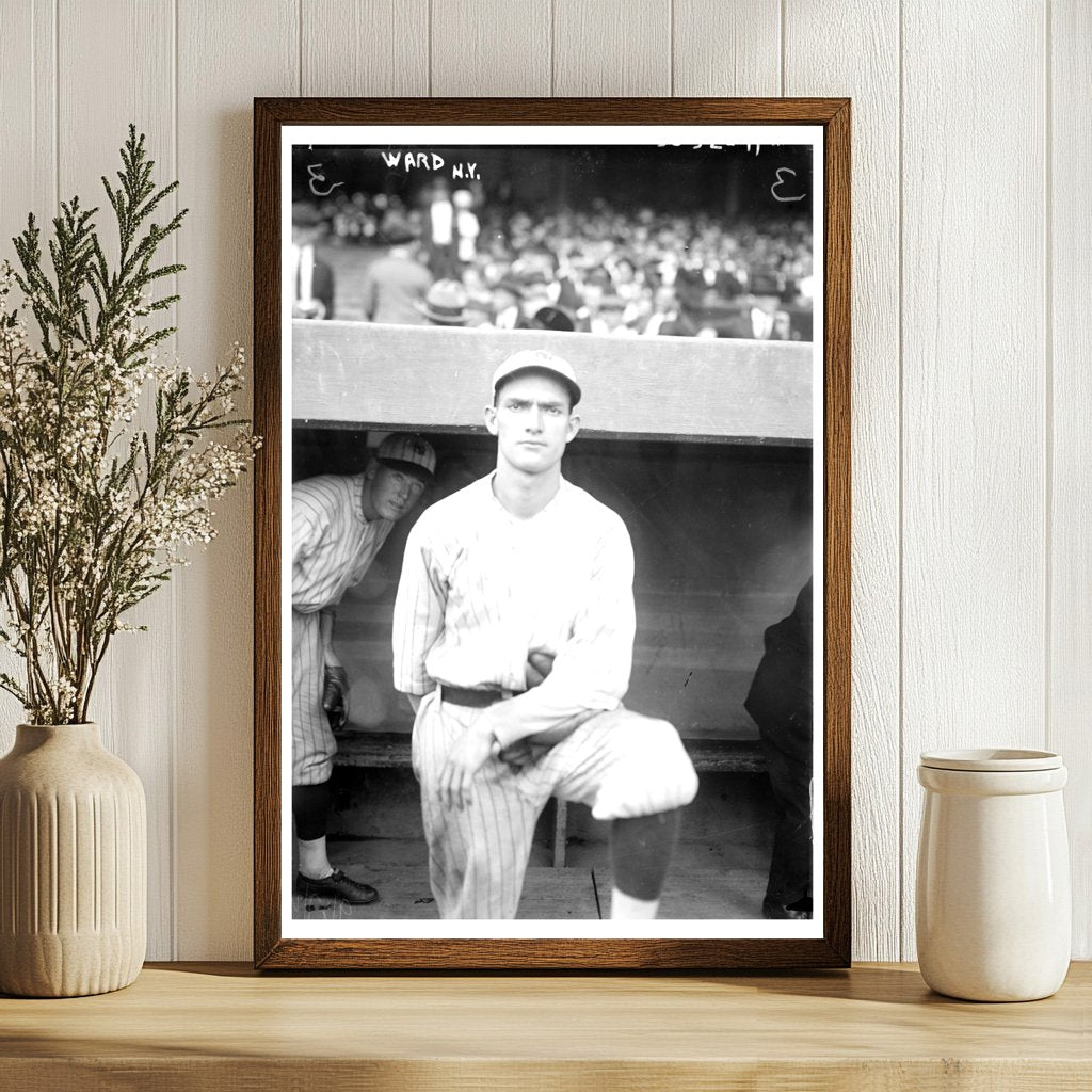 1921 New York AL Baseball Star Aaron Ward Glass Negative