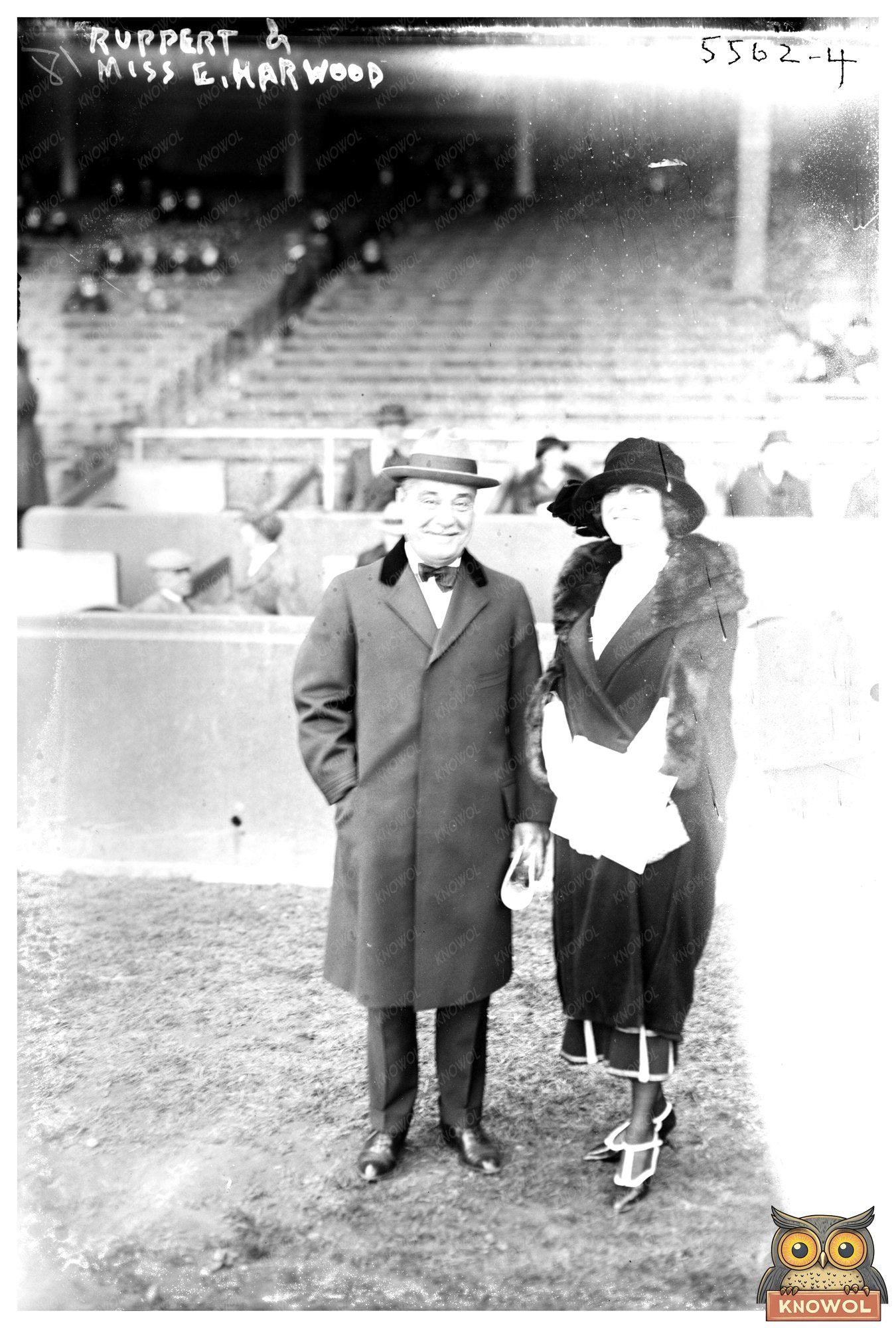 Jacob Ruppert: Yankees Owner with Miss E. Harwood, 1921