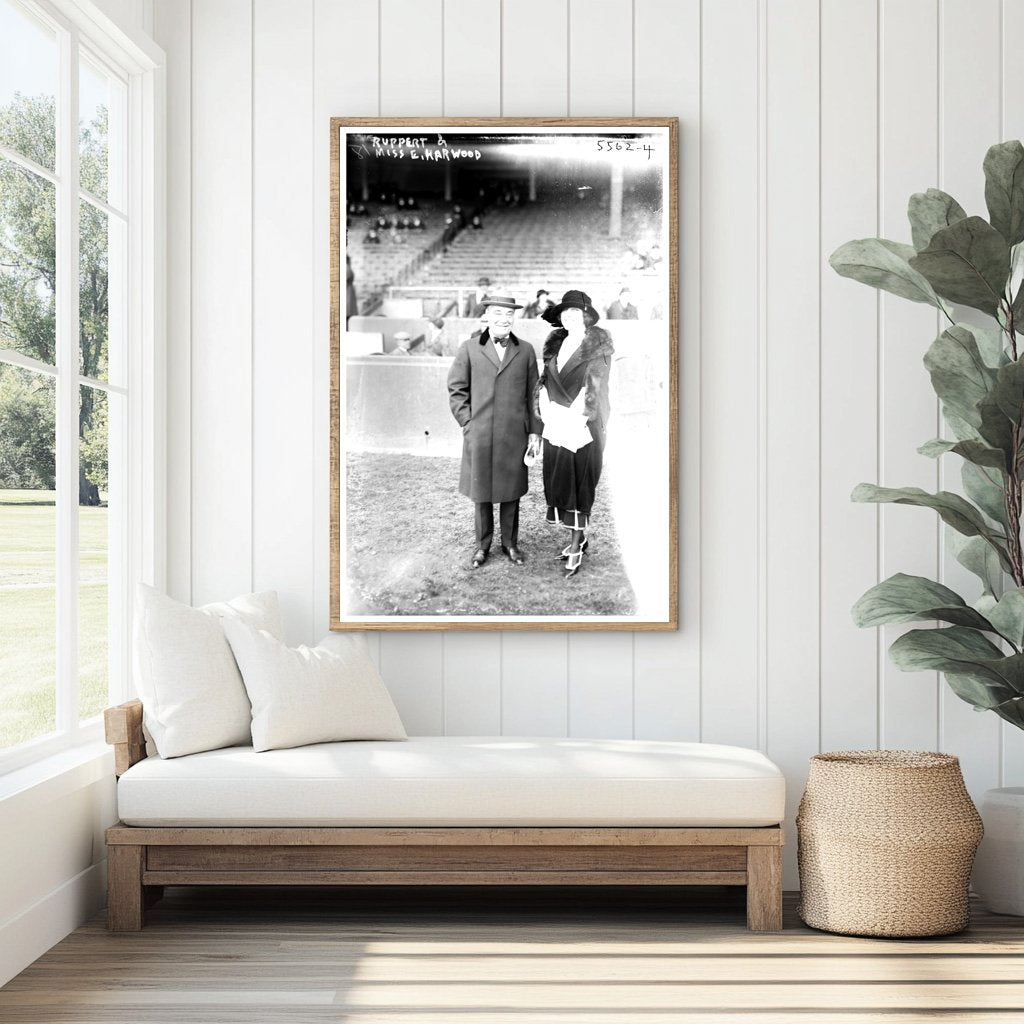 Jacob Ruppert: Yankees Owner with Miss E. Harwood, 1921