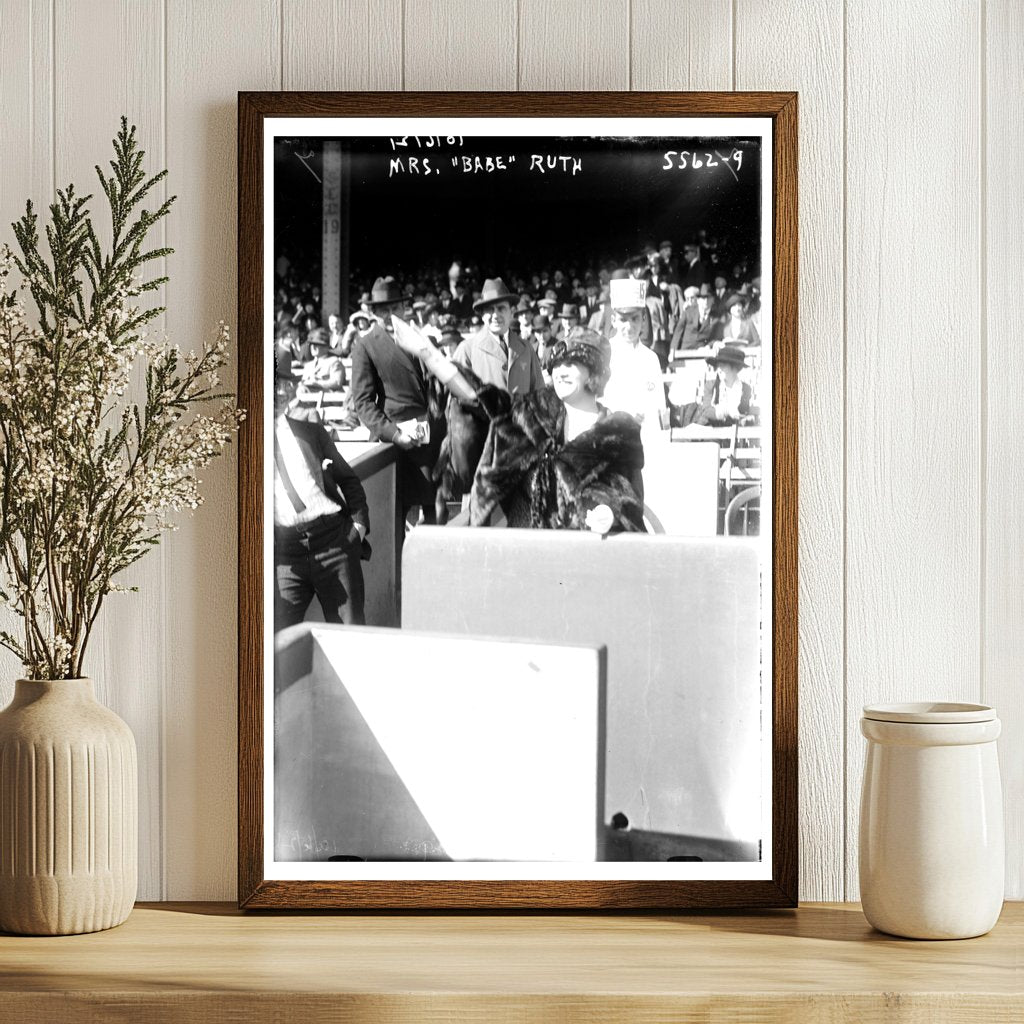 1921: Mrs. Babe Ruths Poised Elegance in Portrait