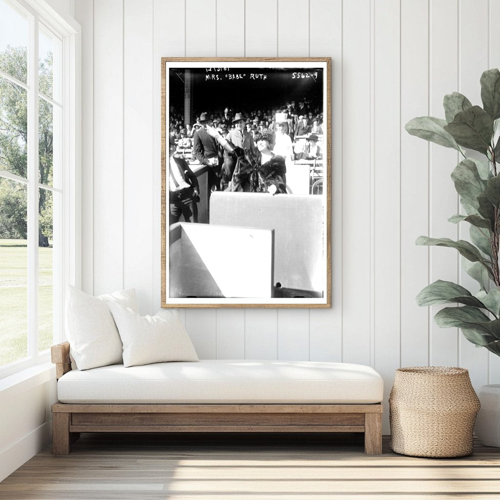 1921: Mrs. Babe Ruths Poised Elegance in Portrait