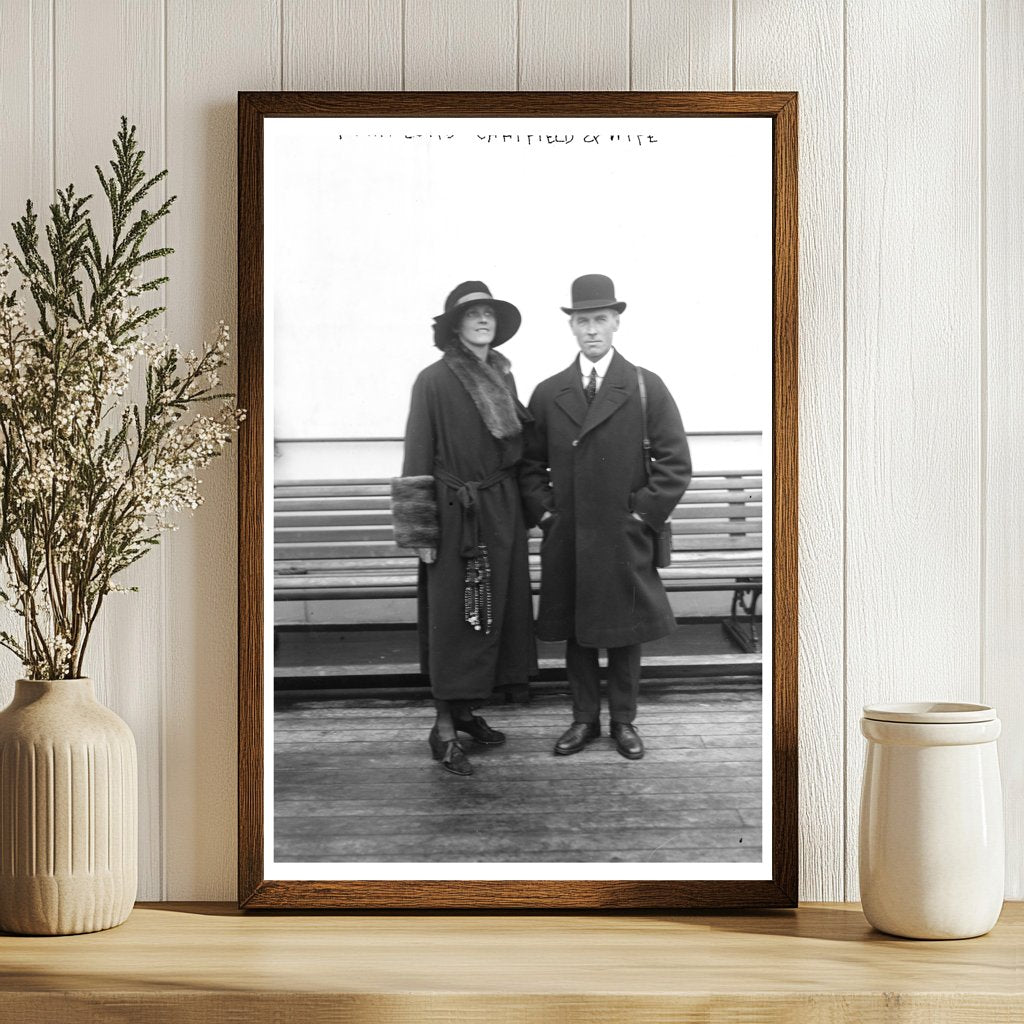 1920s British Naval Leader & His Elegant Spouse
